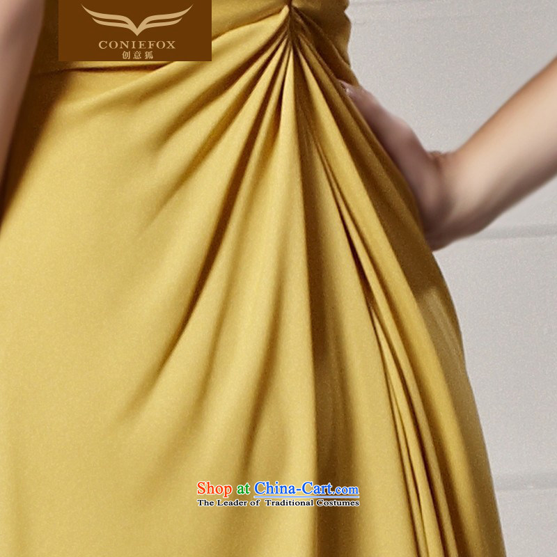 The kitsune dress creative new banquet long gown will first field header dresses yellow to dress bridesmaid dress uniform color pictures show 81536 L, creative Fox (coniefox) , , , shopping on the Internet