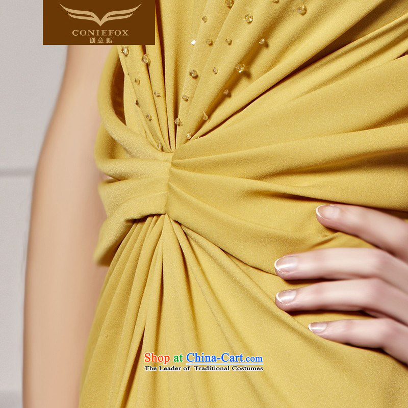 The kitsune dress creative new banquet long gown will first field header dresses yellow to dress bridesmaid dress uniform color pictures show 81536 L, creative Fox (coniefox) , , , shopping on the Internet