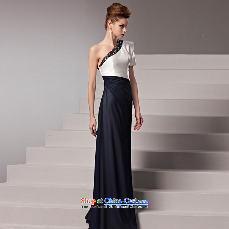 Creative Fox evening dress autumn and winter new elegant and dress shoulder long evening dress evening dress long skirt banquet moderator dress 81539 color picture XL, creative Fox (coniefox) , , , shopping on the Internet