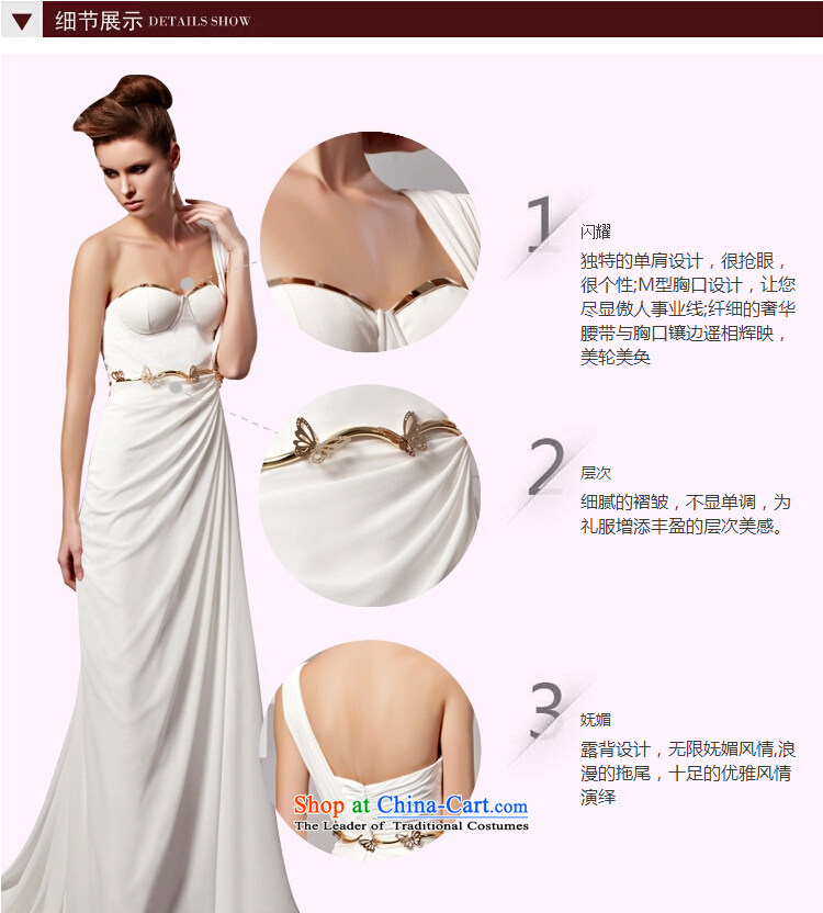 Creative Fox shoulder bride wedding dress elegant long tail evening dresses white dresses and chest banquet evening dress long skirt 81553 under the auspices of picture color pictures, prices, XL brand platters! The elections are supplied in the national character of distribution, so action, buy now enjoy more preferential! As soon as possible.