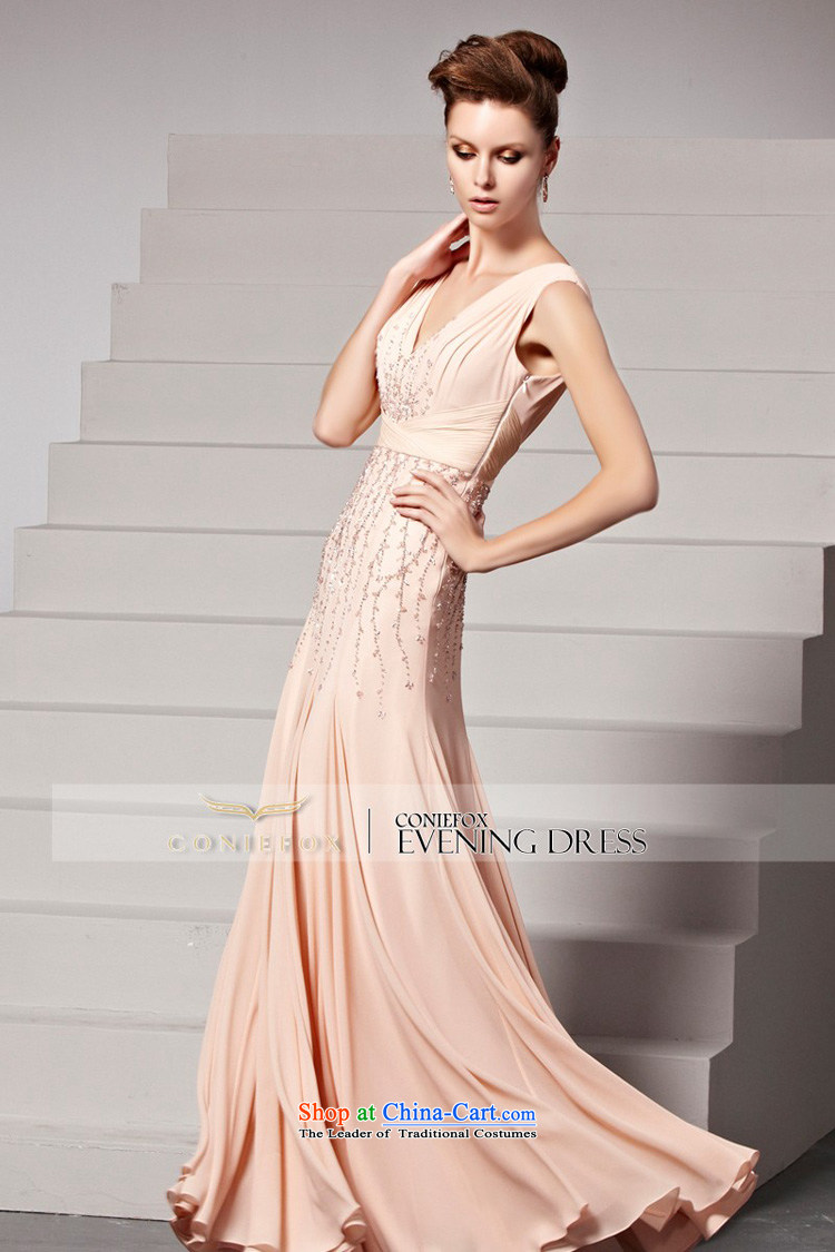 Creative Fox evening dress fell onto the ground. The new evening dresses pink marriages bows dress sweet deep V dress banquet evening dress dresses 81556 color picture pictures, prices, M brand platters! The elections are supplied in the national character of distribution, so action, buy now enjoy more preferential! As soon as possible.