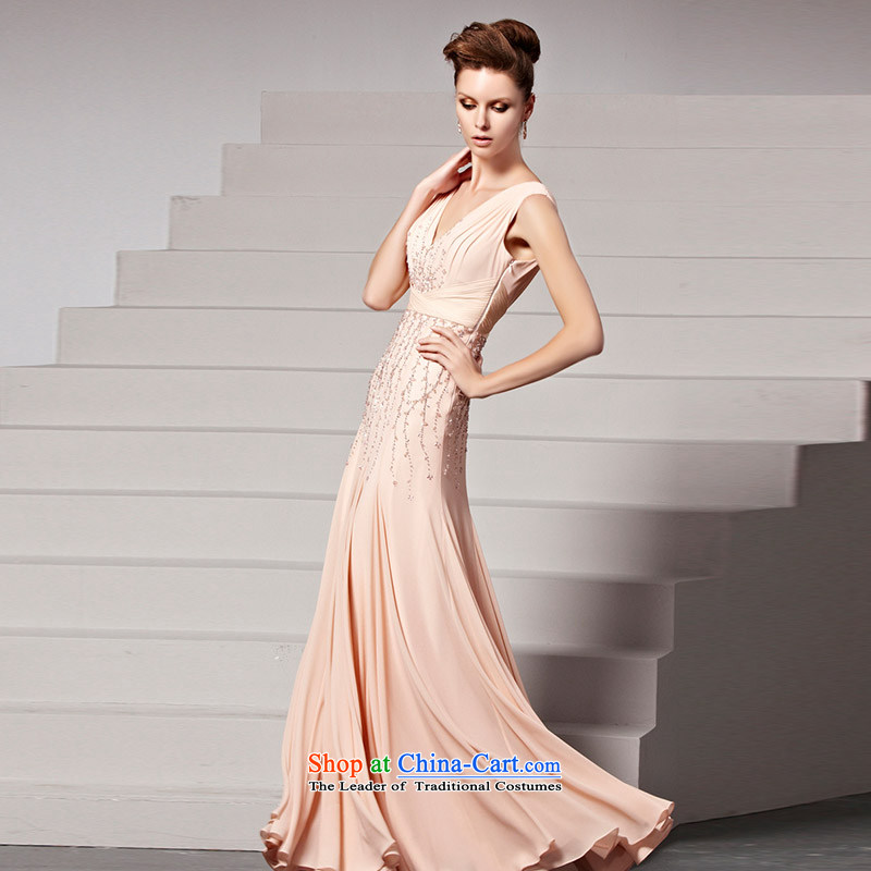 Creative Fox evening dress fell onto the ground. The new evening dresses pink marriages bows dress sweet deep V dress banquet evening dress dresses 81556 color picture M creative Fox (coniefox) , , , shopping on the Internet