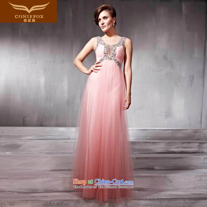 Creative Fox evening dresses pink bride wedding dress services under the auspices of the annual theatrical evening dress banquet services to align the bows long gown 56826 pink聽XXL