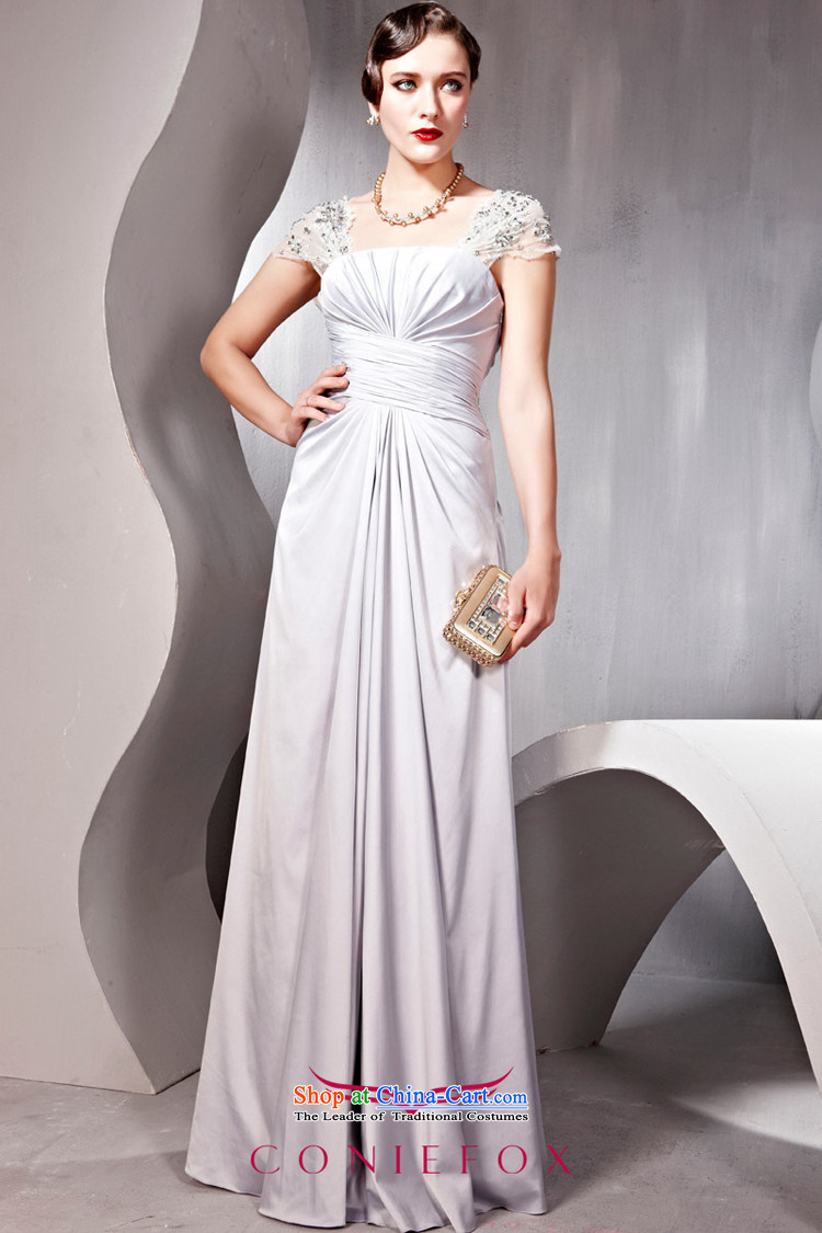 Creative Fox evening dress stylish bride evening dresses banquet Sau San long bridesmaid dress bows dress annual meeting of persons chairing the dress dresses 56833 Light Gray S picture, prices, brand platters! The elections are supplied in the national character of distribution, so action, buy now enjoy more preferential! As soon as possible.