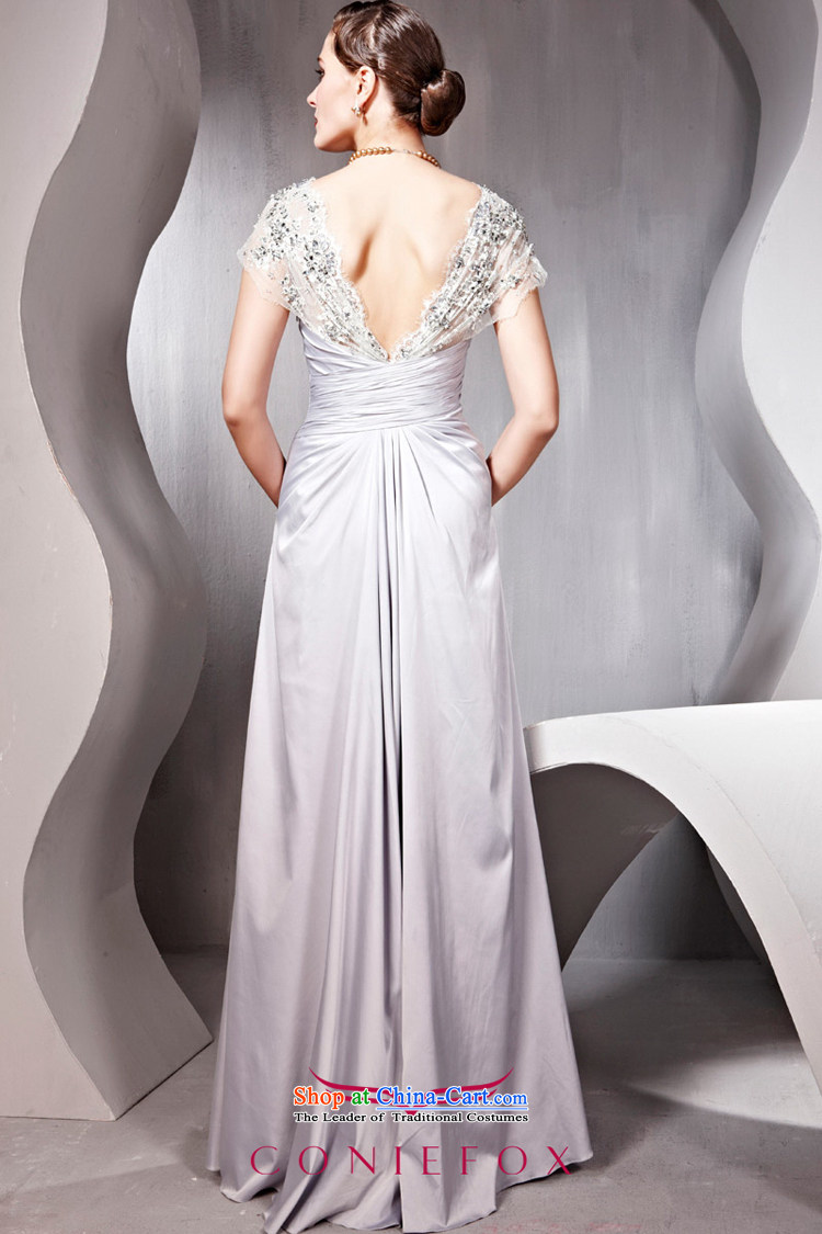 Creative Fox evening dress stylish bride evening dresses banquet Sau San long bridesmaid dress bows dress annual meeting of persons chairing the dress dresses 56833 Light Gray S picture, prices, brand platters! The elections are supplied in the national character of distribution, so action, buy now enjoy more preferential! As soon as possible.