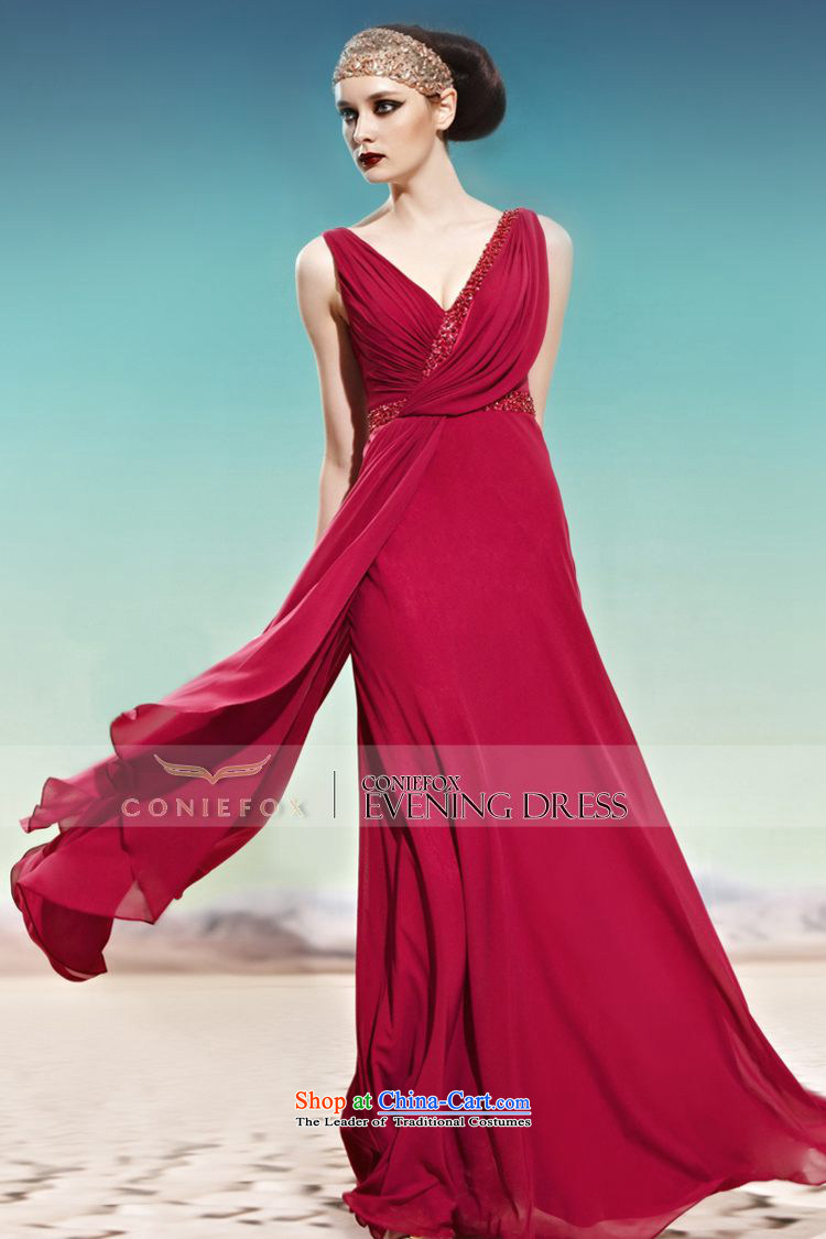 Creative Fox evening dresses and sexy deep V-Neck red bride wedding dress Korean version thin banquet evening dresses serving drink long skirt 56993 color picture pictures, prices, S brand platters! The elections are supplied in the national character of distribution, so action, buy now enjoy more preferential! As soon as possible.