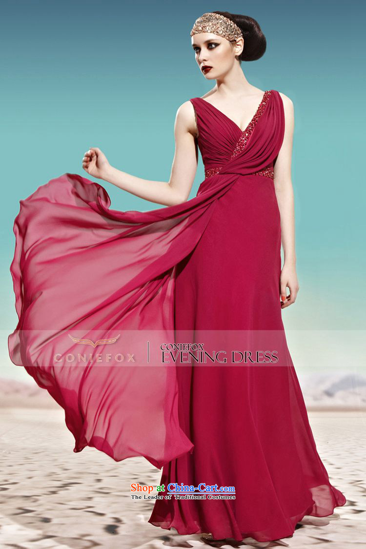 Creative Fox evening dresses and sexy deep V-Neck red bride wedding dress Korean version thin banquet evening dresses serving drink long skirt 56993 color picture pictures, prices, S brand platters! The elections are supplied in the national character of distribution, so action, buy now enjoy more preferential! As soon as possible.