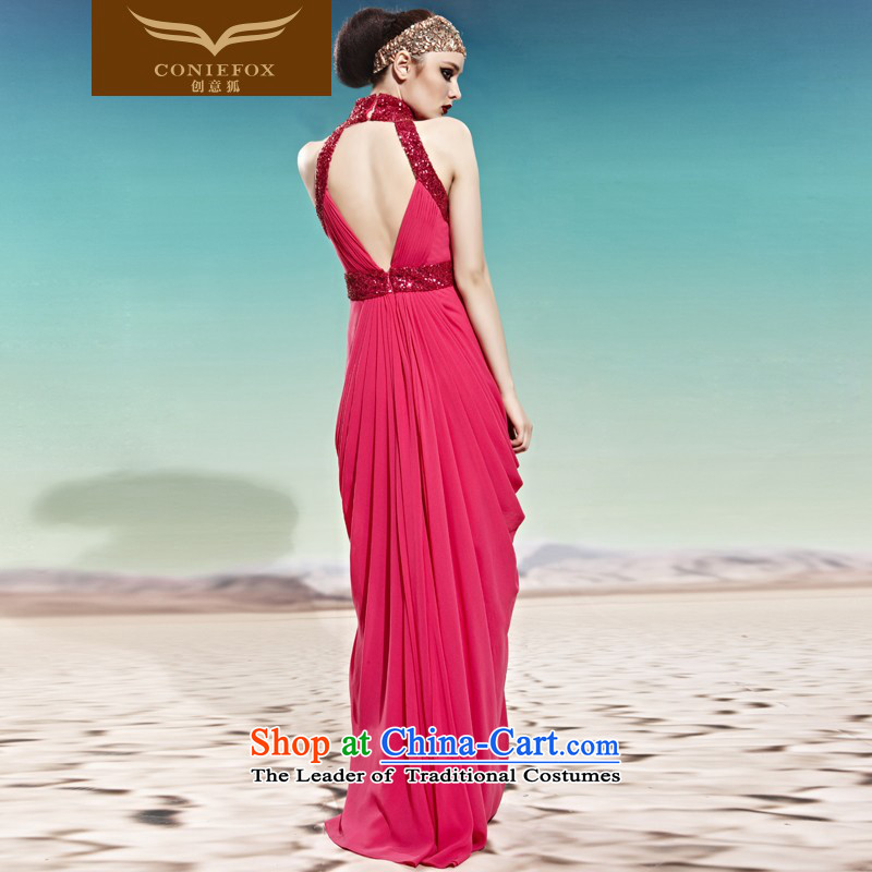 Creative Fox evening dresses long temperament evening drink service bridal dresses Red classic dress stylish evening dress must hang banquet 58006 picture color XXL, creative Fox (coniefox) , , , shopping on the Internet