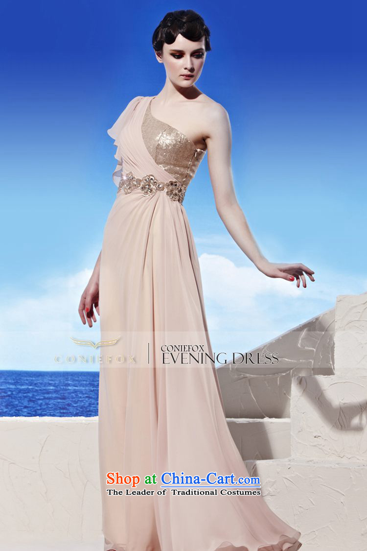 Annual Meeting of the creative dress fox moderator dress banquet long Beveled Shoulder evening drink stylish and classy Western wind-dress dresses 58025 pink L picture, prices, brand platters! The elections are supplied in the national character of distribution, so action, buy now enjoy more preferential! As soon as possible.