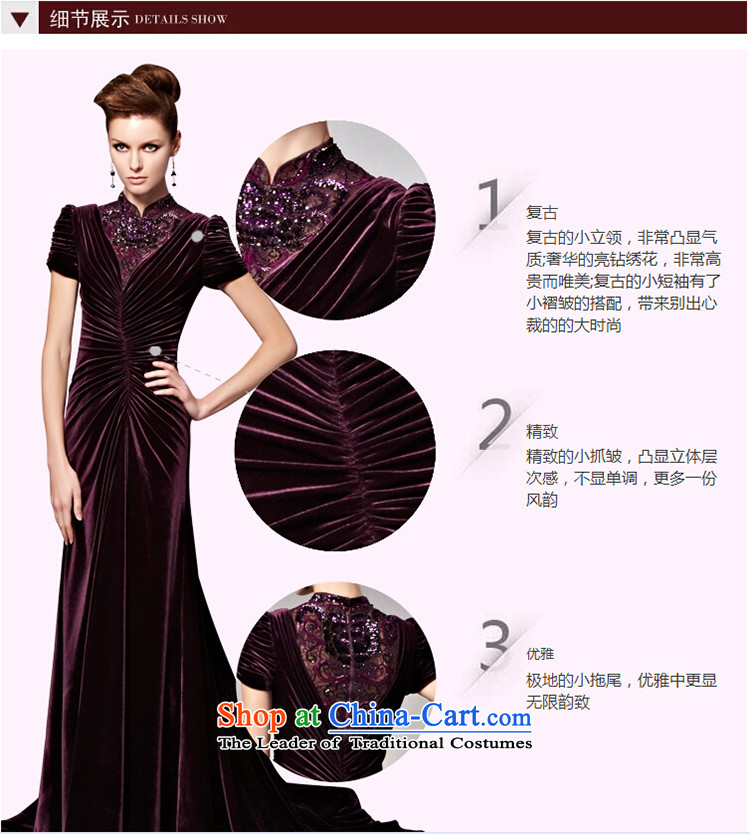 Creative Fox evening dresses 2015 new evening dress banquet bows long service tail evening dresses engraving large inputs under the auspices of dress photo color M brand, prices, picture platters! The elections are supplied in the national character of distribution, so action, buy now enjoy more preferential! As soon as possible.