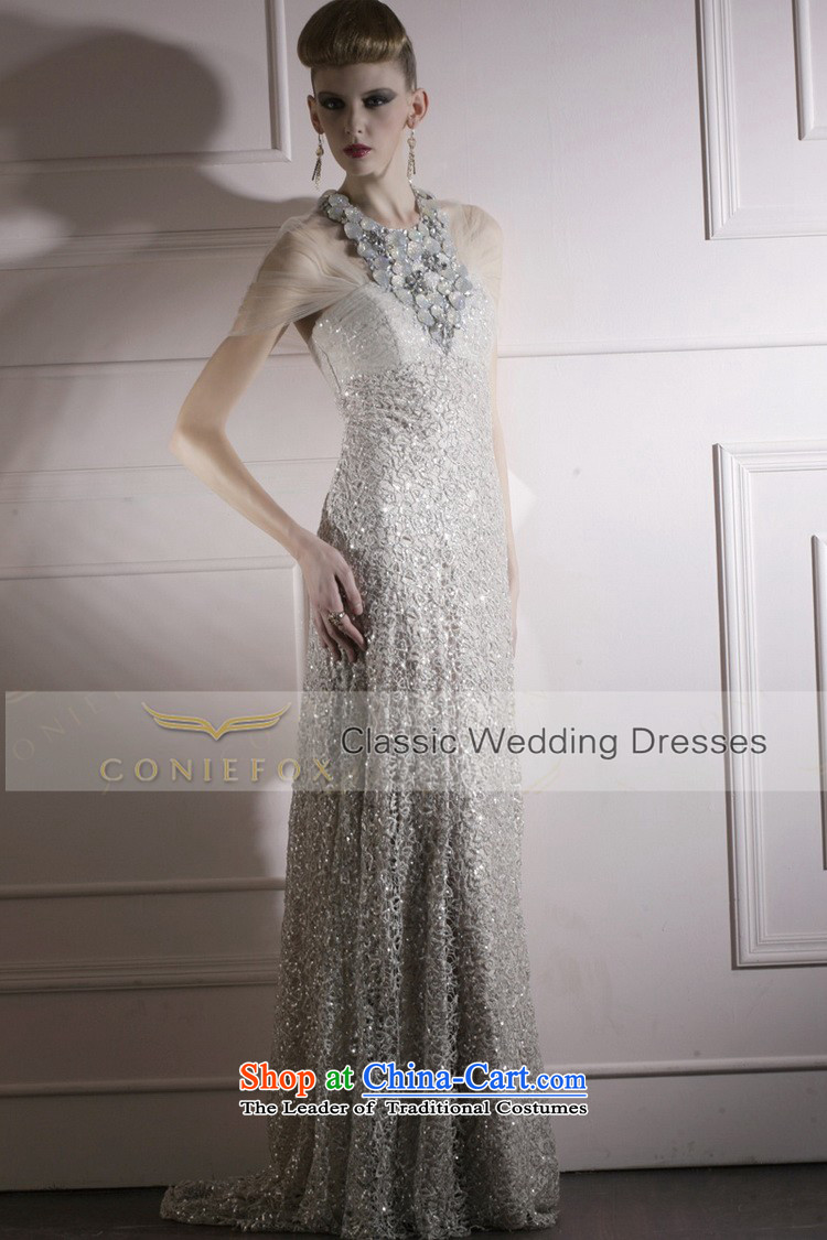 Creative Fox evening dresses 2015 New banquet Sau San evening dresses temperament long evening dress chaired by web shawl dress 80959 Light Gray XL Photo, prices, brand platters! The elections are supplied in the national character of distribution, so action, buy now enjoy more preferential! As soon as possible.