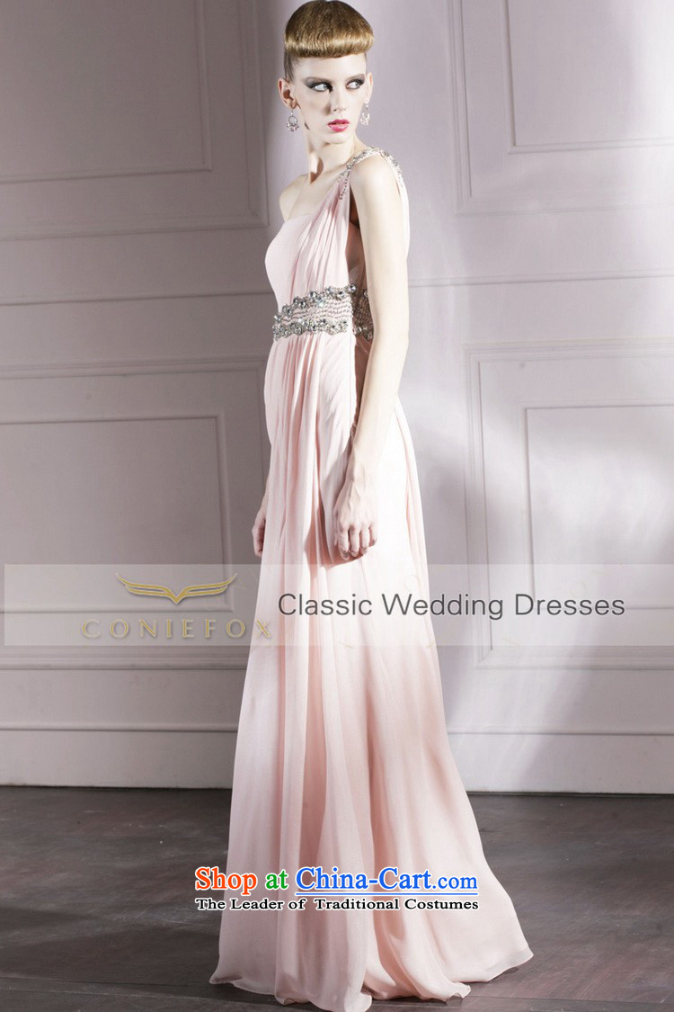Creative Fox evening dresses pink bride wedding dress long skirt single shoulder length) under the auspices of the annual bridesmaid dress suit will  80836 pink XL Photo, prices, brand platters! The elections are supplied in the national character of distribution, so action, buy now enjoy more preferential! As soon as possible.