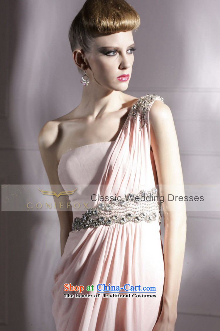 Creative Fox evening dresses pink bride wedding dress long skirt single shoulder length) under the auspices of the annual bridesmaid dress suit will  80836 pink XL Photo, prices, brand platters! The elections are supplied in the national character of distribution, so action, buy now enjoy more preferential! As soon as possible.