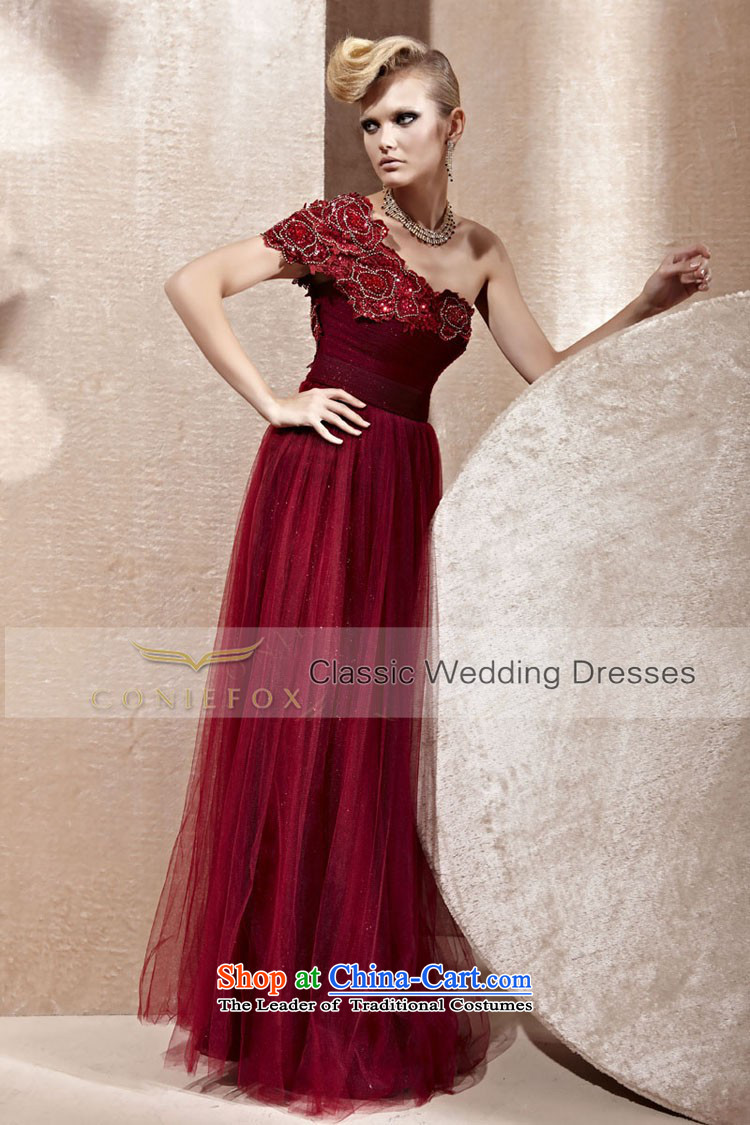 Creative Fox evening dresses wine red shoulder wedding dress banquet evening dresses bows service long gown 80956 dance performances Sau San deep red S picture, prices, brand platters! The elections are supplied in the national character of distribution, so action, buy now enjoy more preferential! As soon as possible.