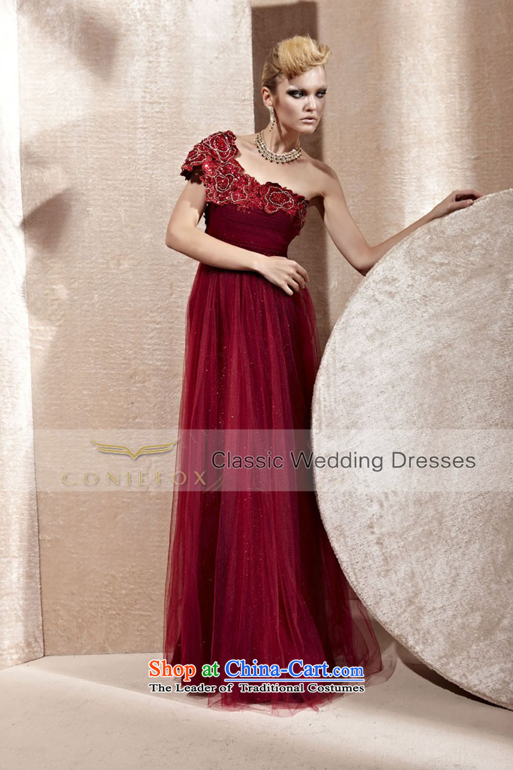 Creative Fox evening dresses wine red shoulder wedding dress banquet evening dresses bows service long gown 80956 dance performances Sau San deep red S picture, prices, brand platters! The elections are supplied in the national character of distribution, so action, buy now enjoy more preferential! As soon as possible.