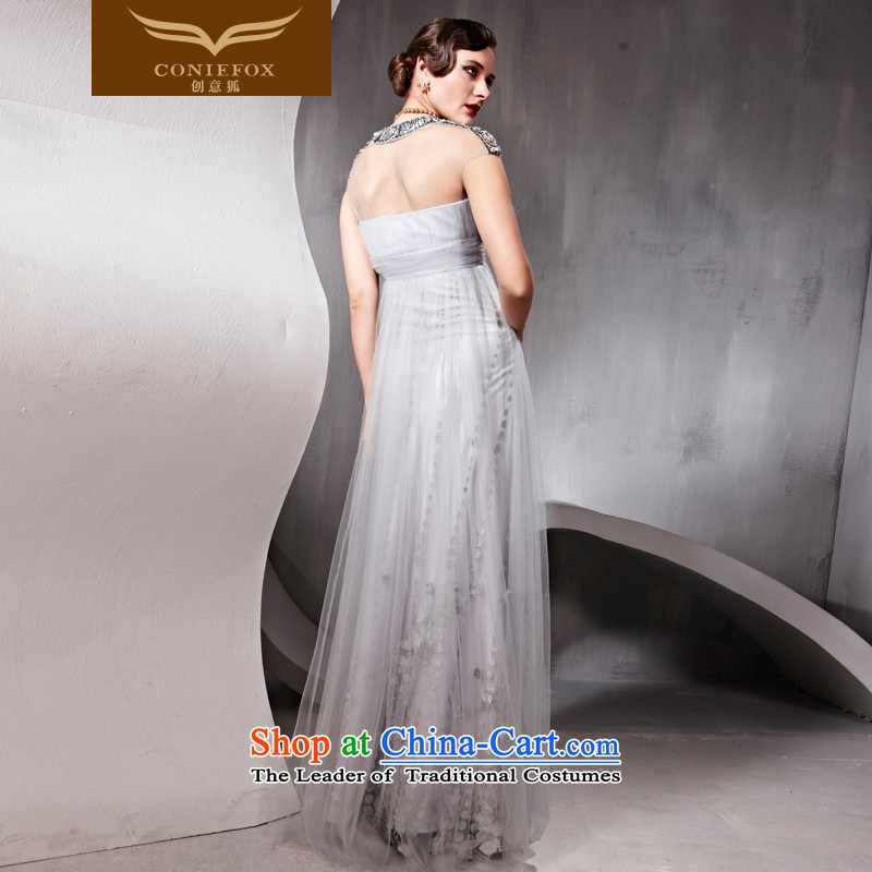 Creative Fox evening dresses V-Neck package shoulder higher Ms. waist wedding dresses banquet service bridal wedding dresses bows and slender, 80952 Graphics white L, creative dress Fox (coniefox) , , , shopping on the Internet