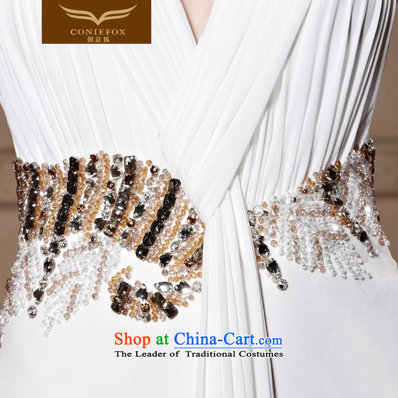 The kitsune high-end Custom Creative evening dress elegant long sexy white wall also dress wedding dress female annual dress dresses 81668 color pictures , creative Fox (coniefox) , , , shopping on the Internet