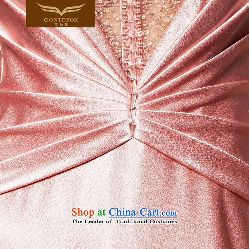 The kitsune high-end Custom Creative Pink dresses long evening dress banquet toasting champagne Sau San service bridal dresses bridesmaid services under the auspices of the annual session of 30830 color photo of dress tailored, creative Fox (coniefox) , , , shopping on the Internet