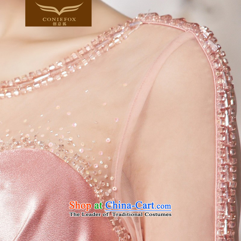 The kitsune high-end Custom Creative Pink dresses long evening dress banquet toasting champagne Sau San service bridal dresses bridesmaid services under the auspices of the annual session of 30830 color photo of dress tailored, creative Fox (coniefox) , , , shopping on the Internet