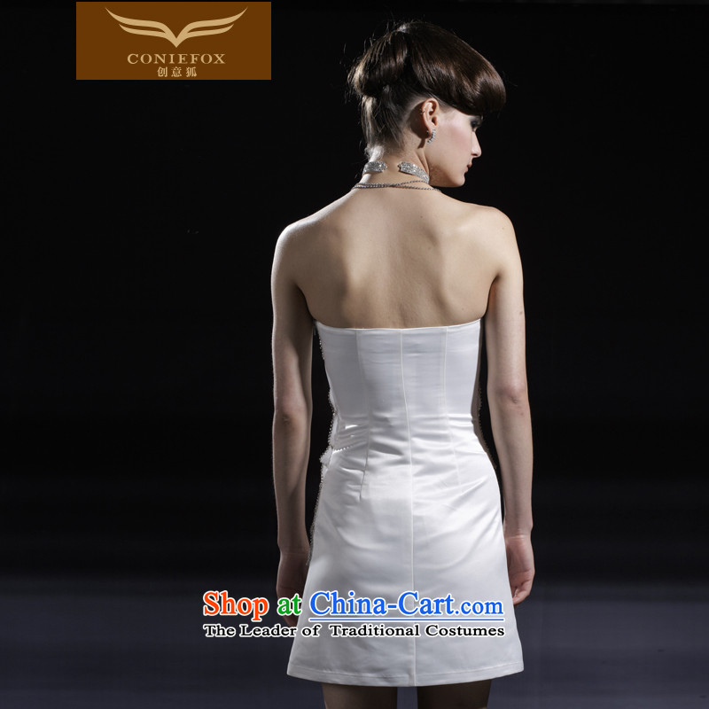 Creative dress wiping the Chest Fox Wedding Dress Short of small dress banquet short skirts annual meeting of persons chairing the birthday party evening dress 80913 Sister White XL, creative Fox (coniefox) , , , shopping on the Internet