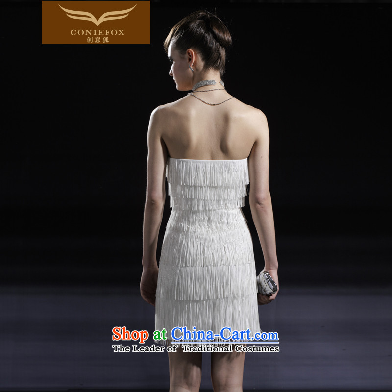 Creative Fox evening dresses and chest, white dresses banquet short-su short skirts annual meeting of birthdays and sisters will dress skirt 80926 XXL, white creative Fox (coniefox) , , , shopping on the Internet