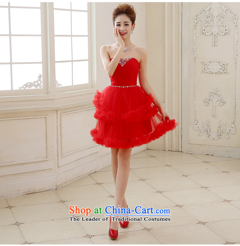 Rain-sang Yi marriages red wedding dresses new short, stylish celebration photo building performance stage photography bon bon princess skirt LF212 RED XL Photo, prices, brand platters! The elections are supplied in the national character of distribution, so action, buy now enjoy more preferential! As soon as possible.