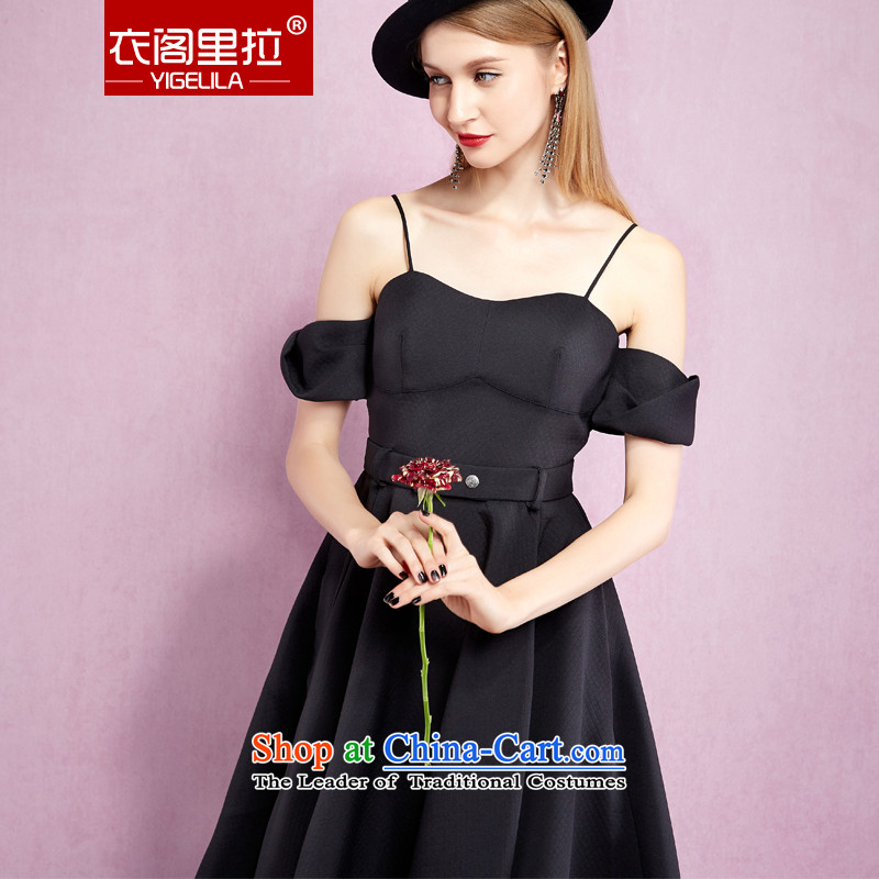 Yi Ge lire aristocratic elegant retro Foutune of large in long gown skirt dresses bride bows services banquet evening dresses black 6740 M, Yi Ge Liras (YIGELILA) , , , shopping on the Internet
