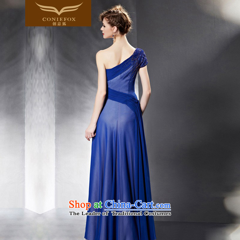 Creative Fox evening dresses 2015 new graphics thin blue dress bride wedding dress long single shoulder evening drink service under the auspices of dress 30639 picture color XXL, creative Fox (coniefox) , , , shopping on the Internet