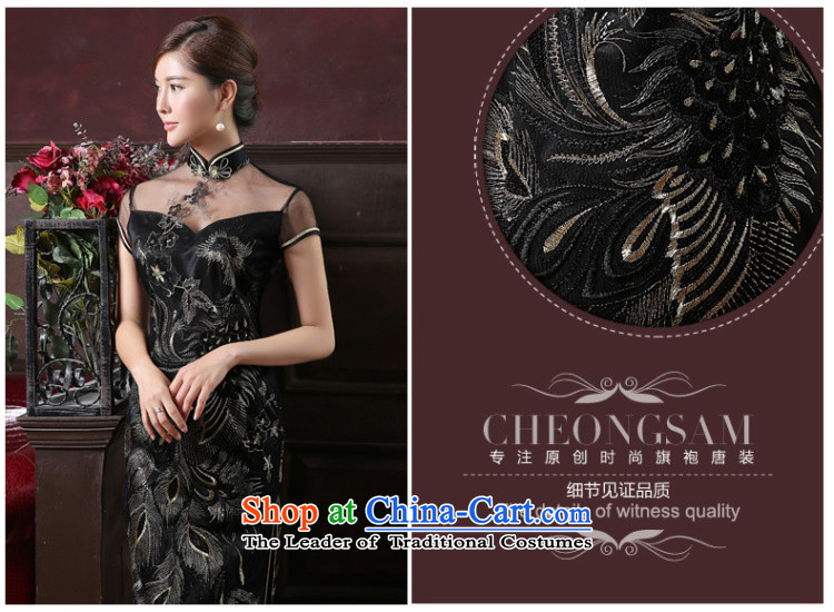 [Sau Kwun Tong] Bong-seal of the forklift truck qipao 2014 new evening lace sexy dress skirt QD41039 Black XL Photo, prices, brand platters! The elections are supplied in the national character of distribution, so action, buy now enjoy more preferential! As soon as possible.
