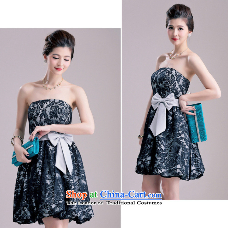 Of the short name of the glued to the yuan lace lanterns small dress 2015 Korean marriage banquet bon bon foutune Bow Ties With chest chaired dress code 5503 Skirt Gray L picture, prices, brand platters! The elections are supplied in the national character of distribution, so action, buy now enjoy more preferential! As soon as possible.