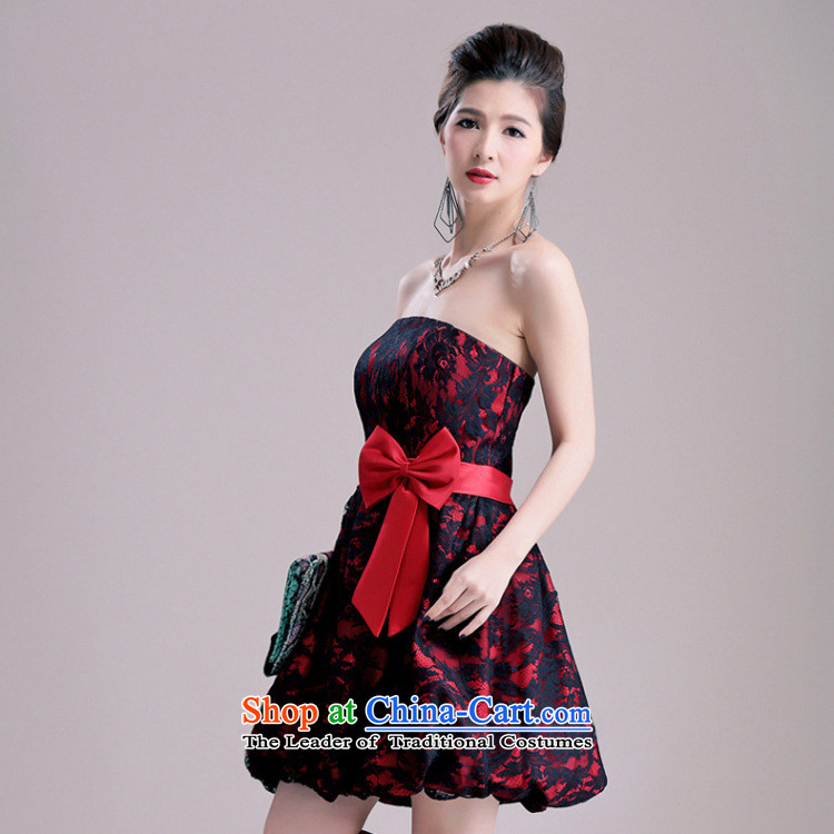 Of the short name of the glued to the yuan lace lanterns small dress 2015 Korean marriage banquet bon bon foutune Bow Ties With chest chaired dress code 5503 Skirt Gray L picture, prices, brand platters! The elections are supplied in the national character of distribution, so action, buy now enjoy more preferential! As soon as possible.