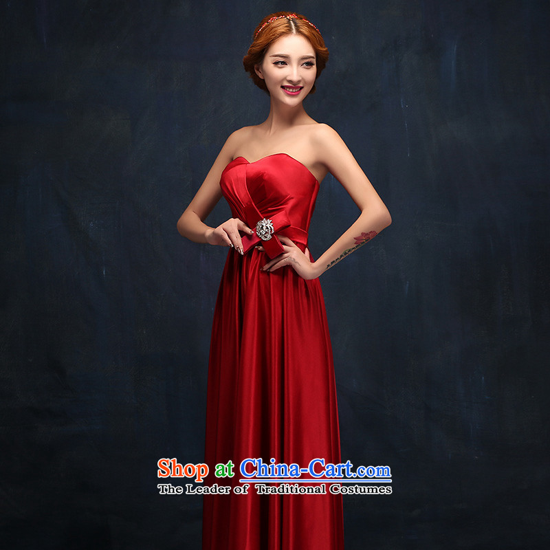 2015 new marriages bows services wine red and stylish Zip Top Loin of chest pregnant women dress tailored customer service, in accordance with the Advisory Lin Sha , , , shopping on the Internet