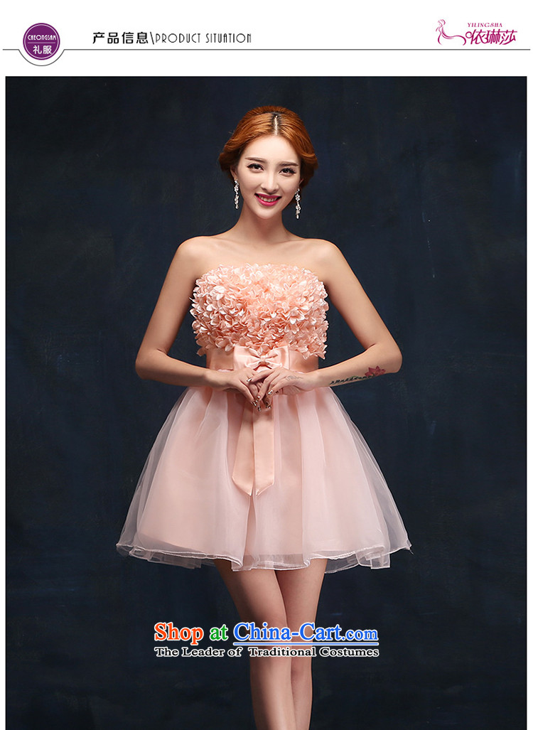 According to Lin Sha 2015 new bridesmaid pink dress short, wedding dresses married women small bows to dress princess bon bon skirt S picture, prices, brand platters! The elections are supplied in the national character of distribution, so action, buy now enjoy more preferential! As soon as possible.