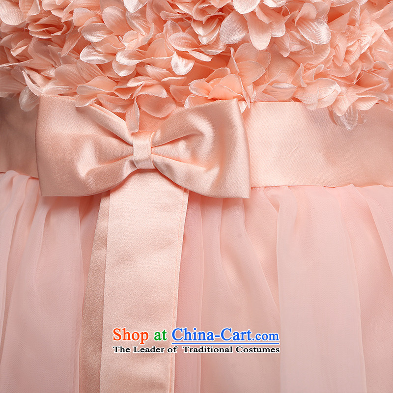 According to Lin Sha 2015 new bridesmaid pink dress short, wedding dresses married women small bows to dress princess bon bon Kwan sa in accordance with the S skirt shopping on the Internet has been pressed.