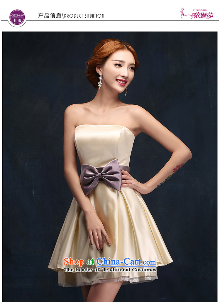 2015 new bridesmaid Dress Short) Bride bows wedding dresses services small champagne butterfly princess evening dress S picture, prices, brand platters! The elections are supplied in the national character of distribution, so action, buy now enjoy more preferential! As soon as possible.