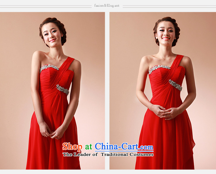 The 2015 new HIV red silk rumblings of sweet red single shoulder length) bridesmaid bows dinner dress large red S picture, prices, brand platters! The elections are supplied in the national character of distribution, so action, buy now enjoy more preferential! As soon as possible.