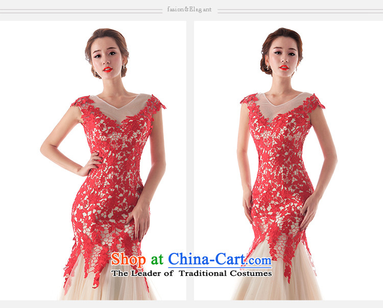 The 2015 new HIV-hsia chestnut red lace crowsfoot shoulders nude bows to drop off service wedding ceremony RED M picture, prices, brand platters! The elections are supplied in the national character of distribution, so action, buy now enjoy more preferential! As soon as possible.