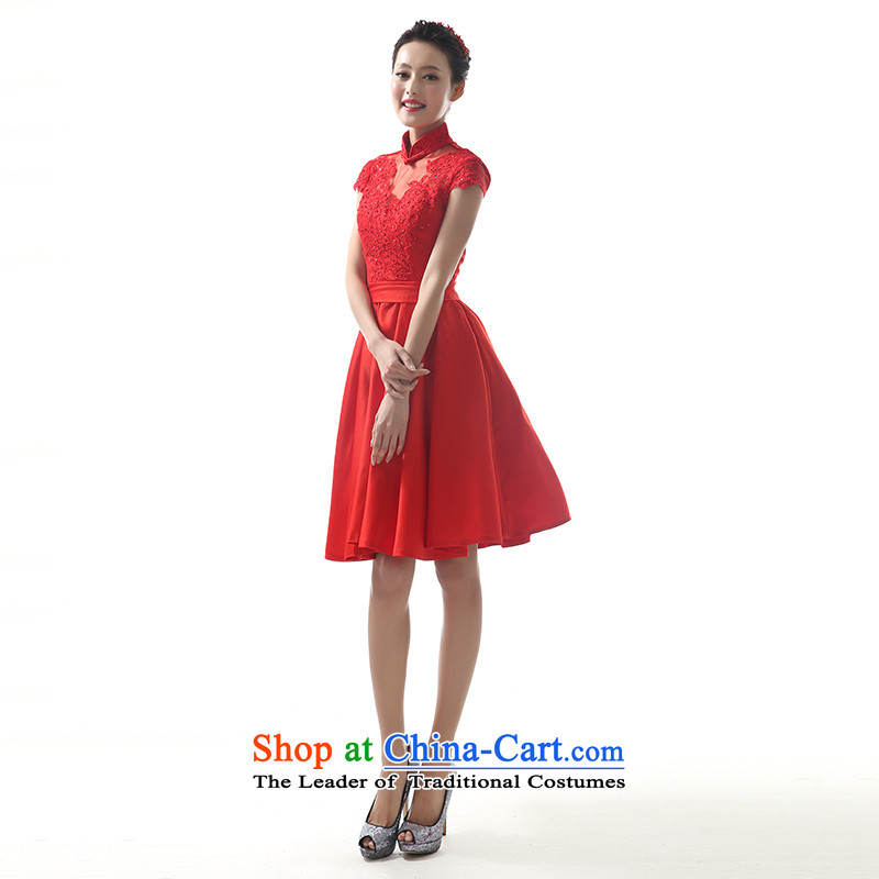 The image of the bride HIV Red Dress Short skirts skirt Sau San with stylish wedding dresses bows evening dresses red S, HIV in , , , shopping on the Internet