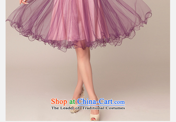 The 2015 new HIV wedding dresses elegant violet wiping the chest short of married women to spend their twilight years bridesmaid purple M picture, prices, brand platters! The elections are supplied in the national character of distribution, so action, buy now enjoy more preferential! As soon as possible.