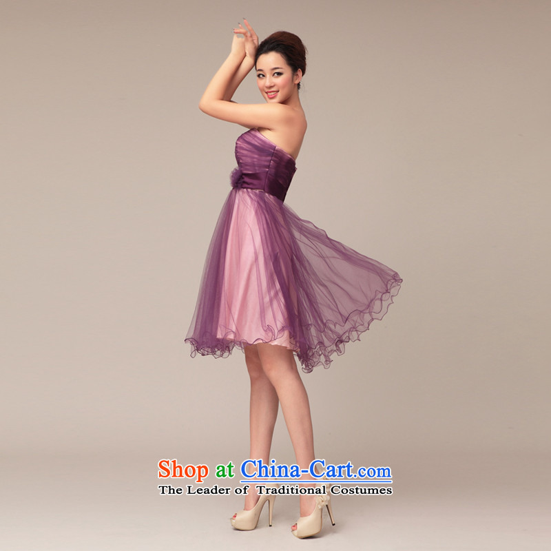 The 2015 new HIV wedding dresses elegant violet wiping the chest short of married women to spend their twilight years bridesmaid purple M, the HIV shopping on the Internet has been pressed.