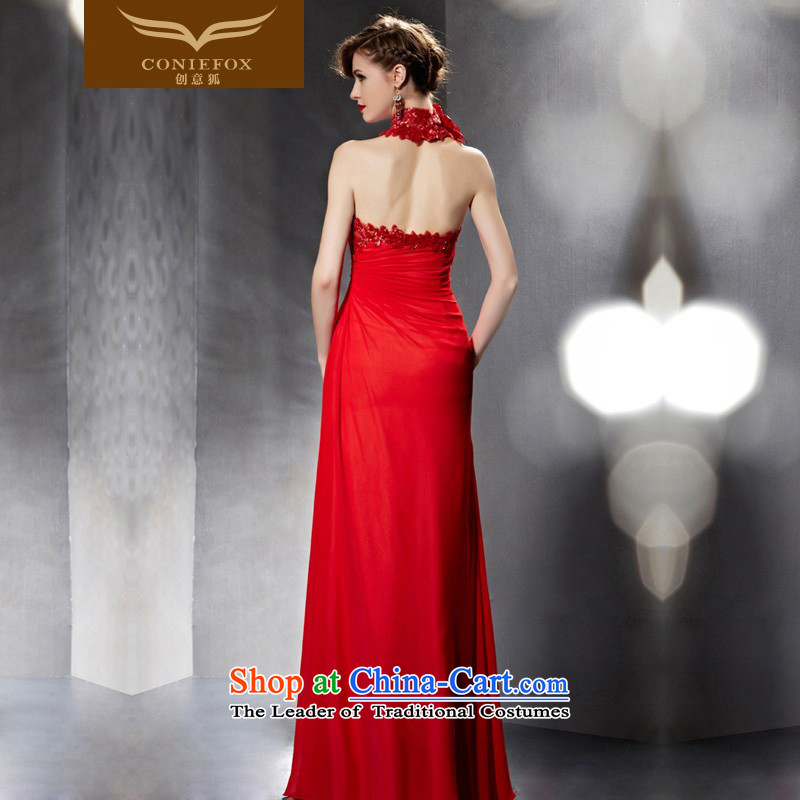 Creative Fox evening dresses 2015 new drink service banquet evening dress red brides video thin wedding dress female long gown 30689 also attached picture color S creative Fox (coniefox) , , , shopping on the Internet