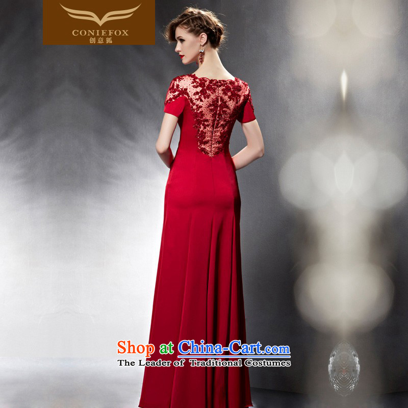 Creative Fox evening dresses 2015 new red bride wedding dress banquet bows service long Sau San bridesmaid dress 82052 color pictures under the auspices of dress M creative Fox (coniefox) , , , shopping on the Internet