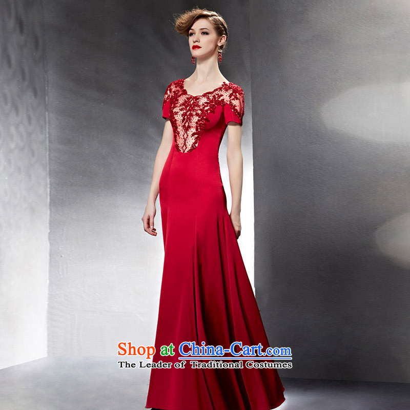 Creative Fox evening dresses 2015 new red bride wedding dress banquet bows service long Sau San bridesmaid dress 82052 color pictures under the auspices of dress M creative Fox (coniefox) , , , shopping on the Internet