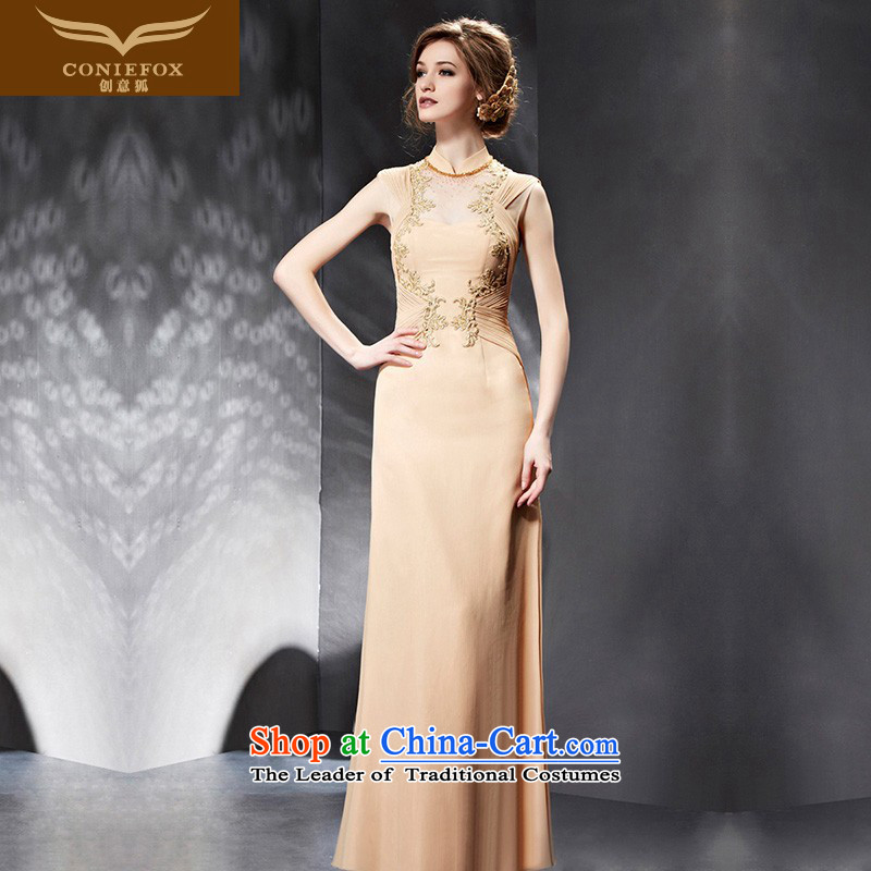 Creative Fox evening dresses聽2015 new long dresses skirts Sau San Female dress banquet services under the auspices of the annual session of toasting champagne evening dress聽82056聽color picture聽XXL