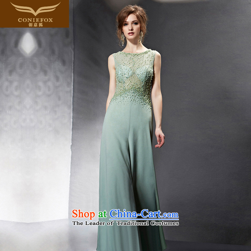Creative Fox evening dresses?2015 New banquet evening dress elegant long gown Sau San will video services under the auspices of the annual session of the thin bows dress 82101 color picture?XL