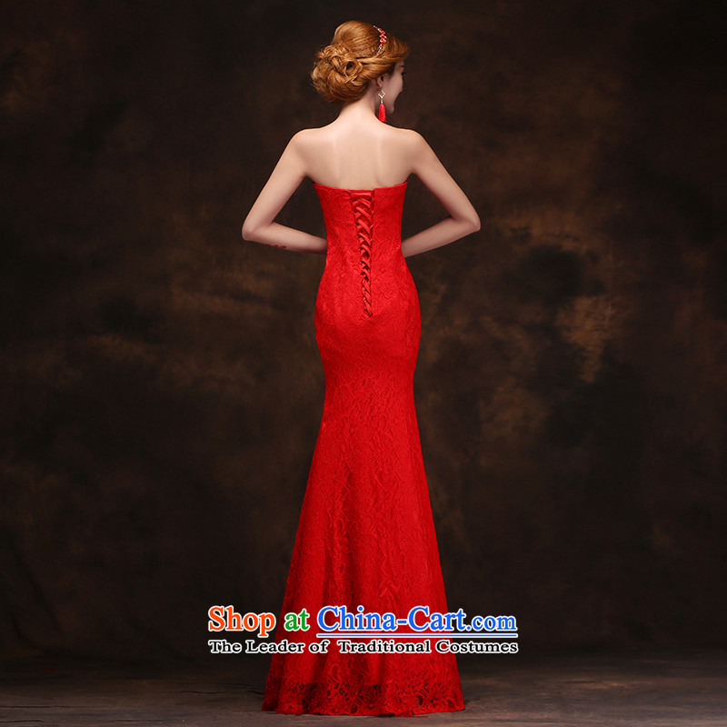 According to Lin Sha 2015 new red bows dress long evening dresses retro anointed Sau San tie dresses chest crowsfoot XL, according to Lin Sha , , , shopping on the Internet