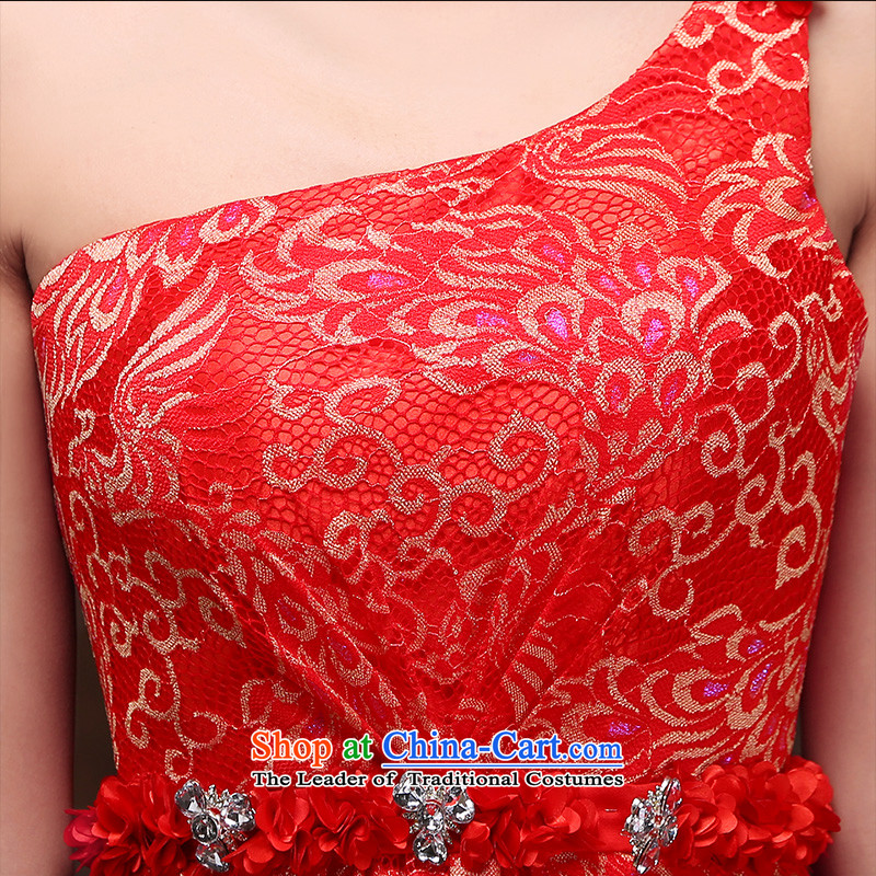 Click shoulder crowsfoot lace evening dress new marriages bows service long crowsfoot Evening Compere dress M, Sau San According to Lin Sha , , , shopping on the Internet