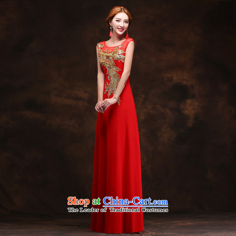 The bride dress new 2015 Red long female evening dress uniform dress bows marriage tailored customer service, in accordance with the Advisory Lin Sha , , , shopping on the Internet