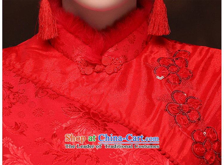 2015 Spring New Red short of qipao marriages bows banquet wedding dress bride back door onto dress L picture, prices, brand platters! The elections are supplied in the national character of distribution, so action, buy now enjoy more preferential! As soon as possible.