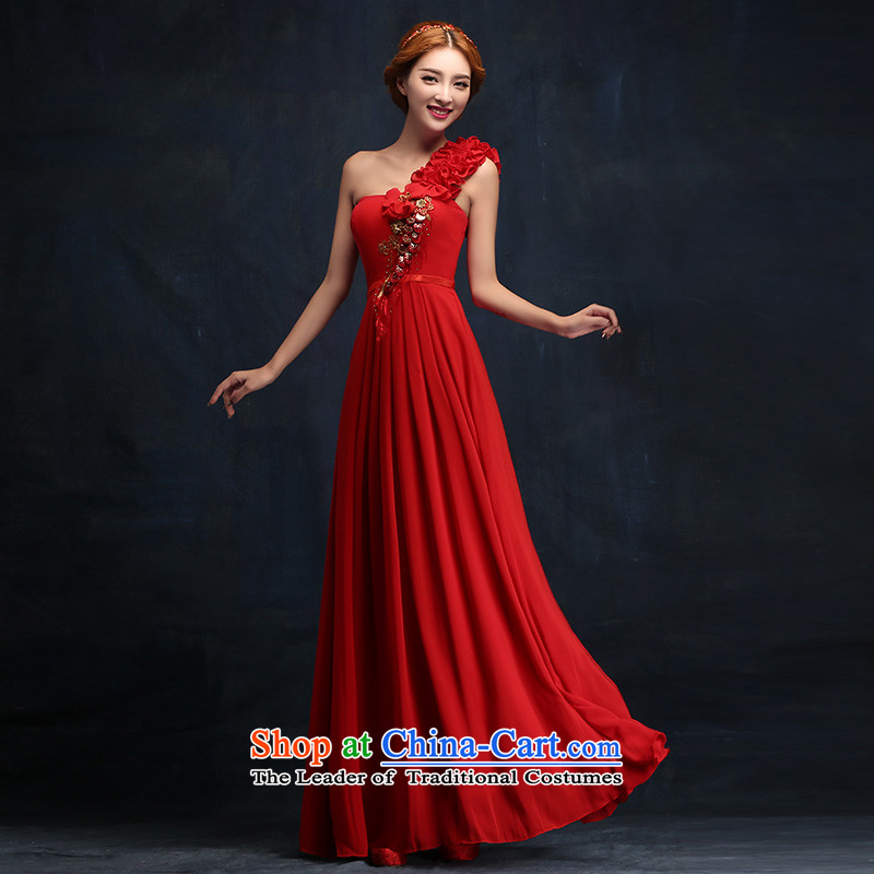 The bride red bows services 2015 new long evening dresses and stylish wedding shoulder wedding winter wedding dresses , M, in accordance with RIM , , , lisa shopping on the Internet